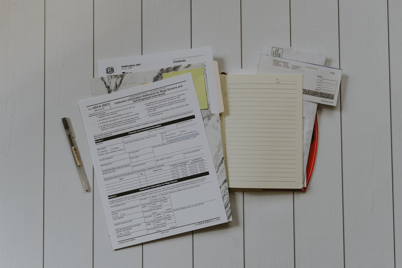 Annotated declarations page (two columns)